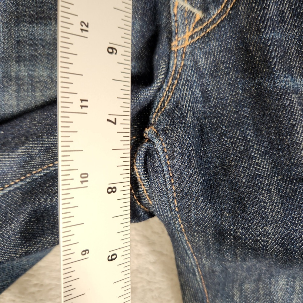 Gap Real Straight Jeans Womens 26/2XL Dark Wash NEW 1969 Extra Long Denim - Picture 4 of 13